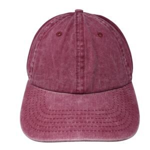 The Hat Depot Slideback Baseball Cap Red One Size Adjustable Vented Holes Blank